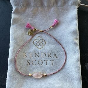 Kendra Scott Everlyne Pink Cord Friendship Bracelet in Rose Quartz